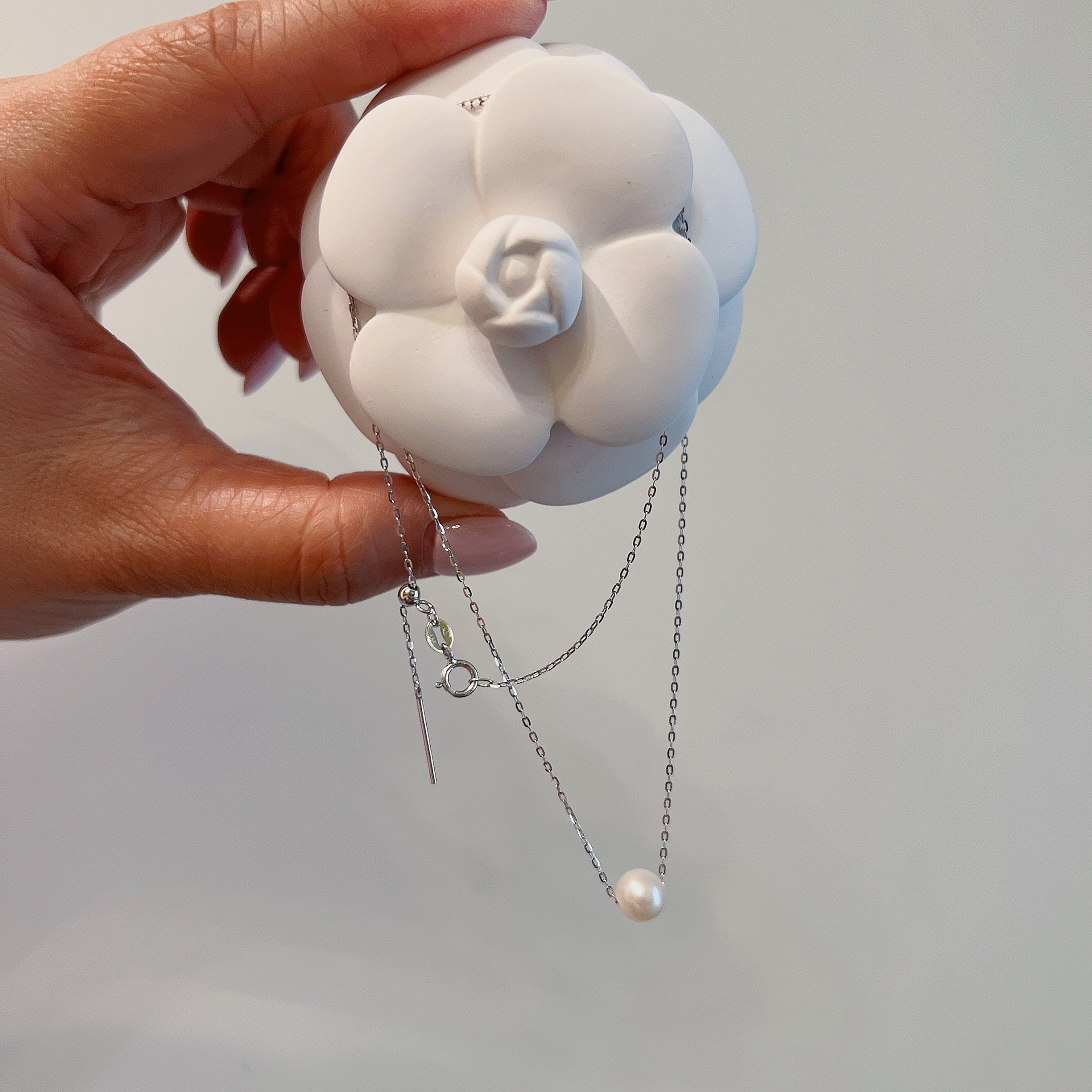 單顆珍珠項鍊-14k金款