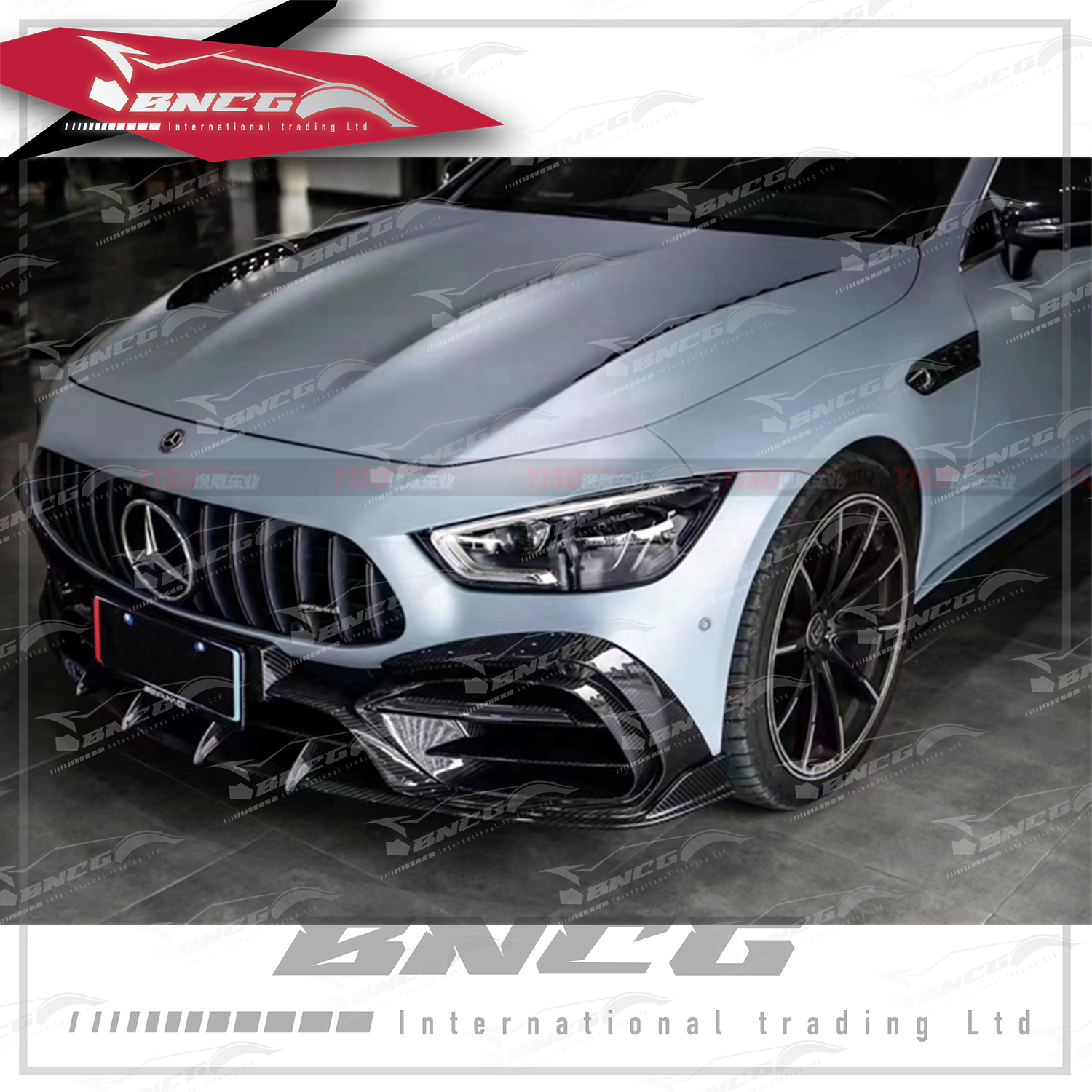 賓士 Benz AMG GT50 GT53 改裝 碳纖維 外觀件 空力套件 Topcar款 前下巴 前導流