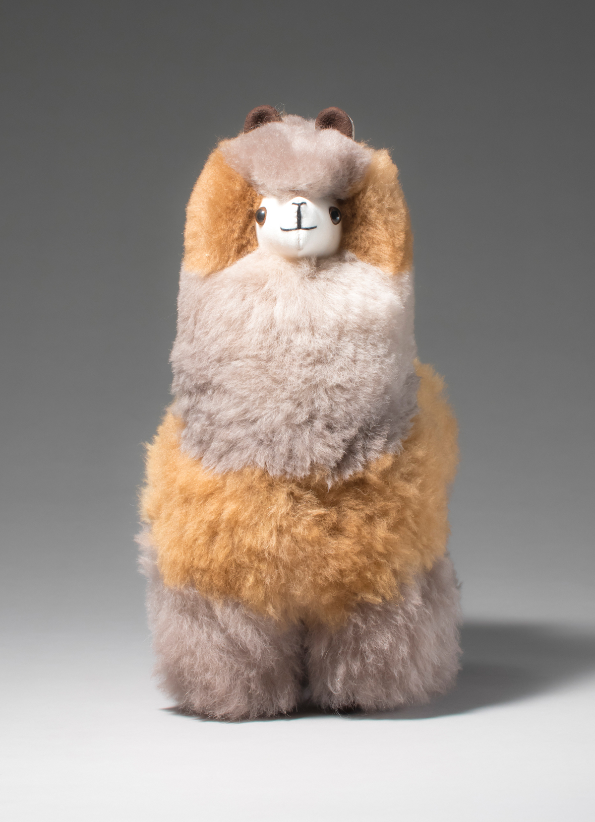 ST.MALO 秘魯工匠手工原生羊駝毛仿真羊駝家飾娃娃34CM-2248UH-芋泥波波