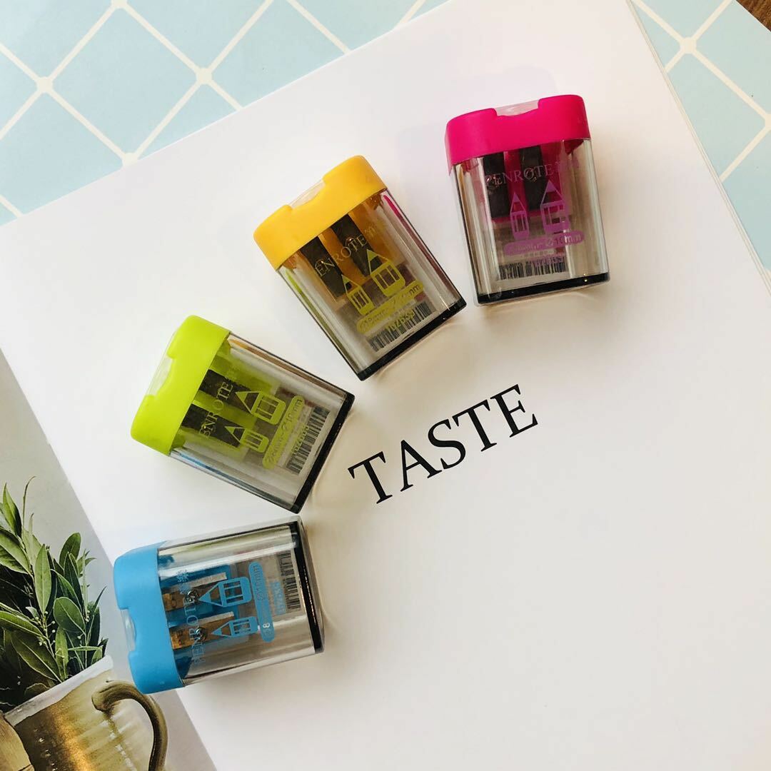 【PENROTE筆樂】方型大小兩用削筆器