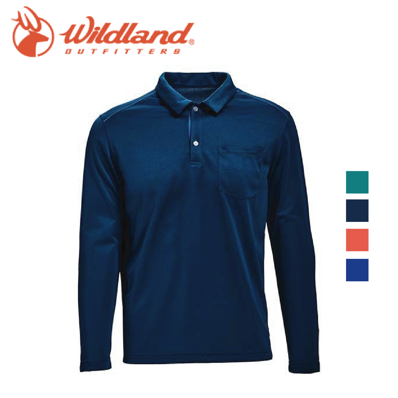 Wildland 荒野 男POLO透氣排汗抗UV長袖衣 (4色) 休閒/戶外/透氣/排汗/抗UV 11W1668