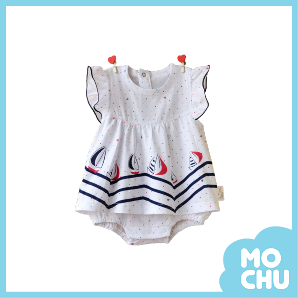 小帆船短袖包屁衣