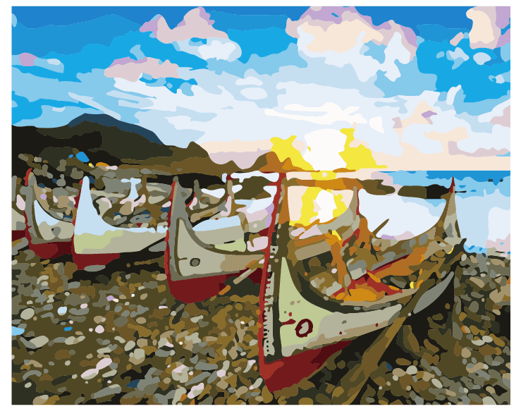 【TWR012】台灣風情誌-熱情蘭嶼-50*65cm