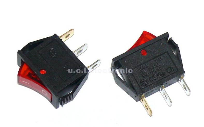 【UCI電子】(E-32) KCD3電熱鍋電炒鍋船型開關 3腳2檔 15A/250V 20A/125V電暖爐開關