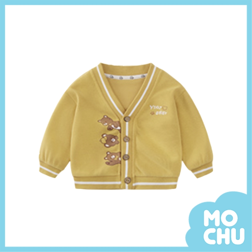 好奇小熊V領針織外套(三色)