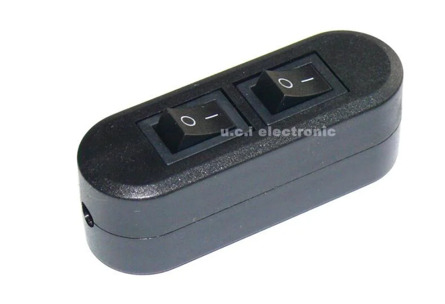 【UCI電子】(Z-1) 雙聯雙控開關 線上開關 床頭燈檯燈 雙排雙位元 船型開關