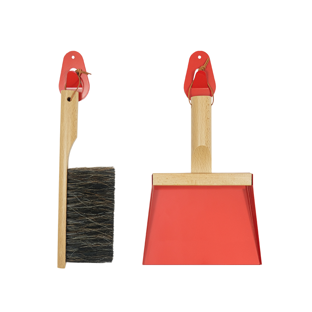 Andrée Jardin l 隨手刷＆金屬烤漆畚箕(含掛鉤) - 紅