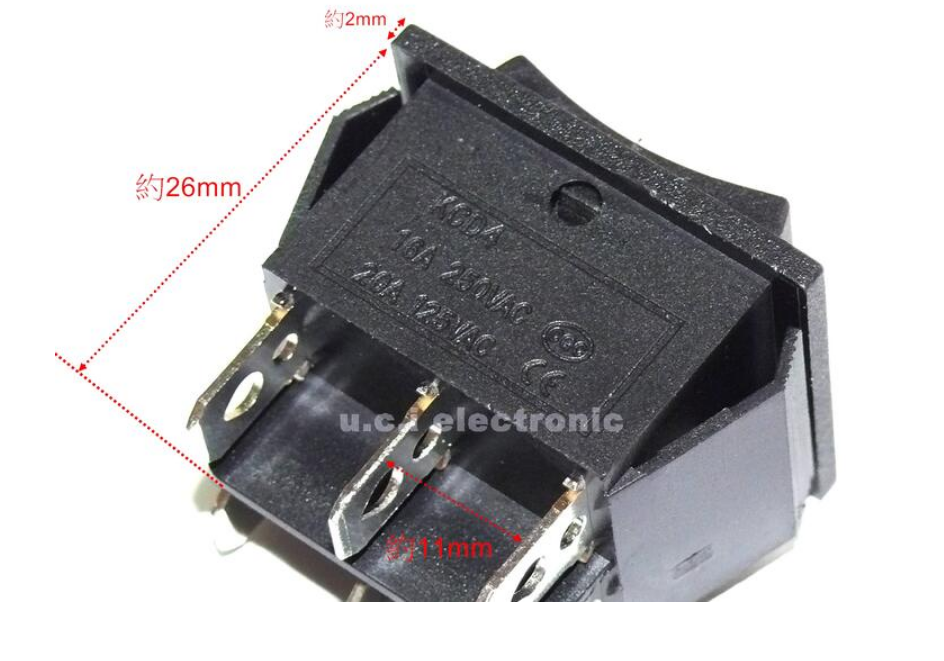 【UCI電子】(Z-1) KCD4船型開關 自動彈回中間開關 3檔6腳 船型開關