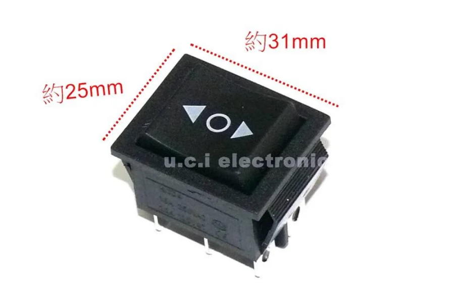 【UCI電子】(Z-1) KCD4船型開關 自動彈回中間開關 3檔6腳 船型開關