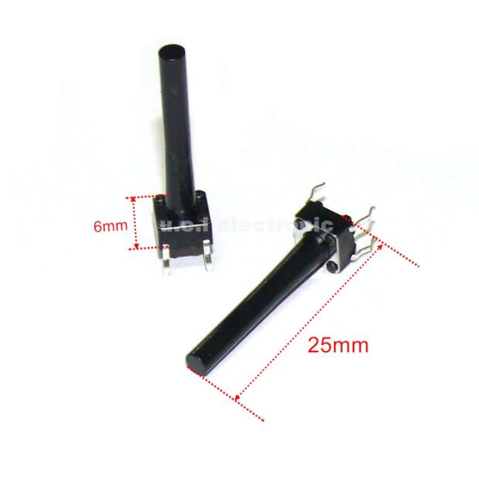 【UCI電子】 (C-1-8) 立式6*6*25MM輕觸開關 4腳微動按鍵開關 四腳6x6x25mm銅腳