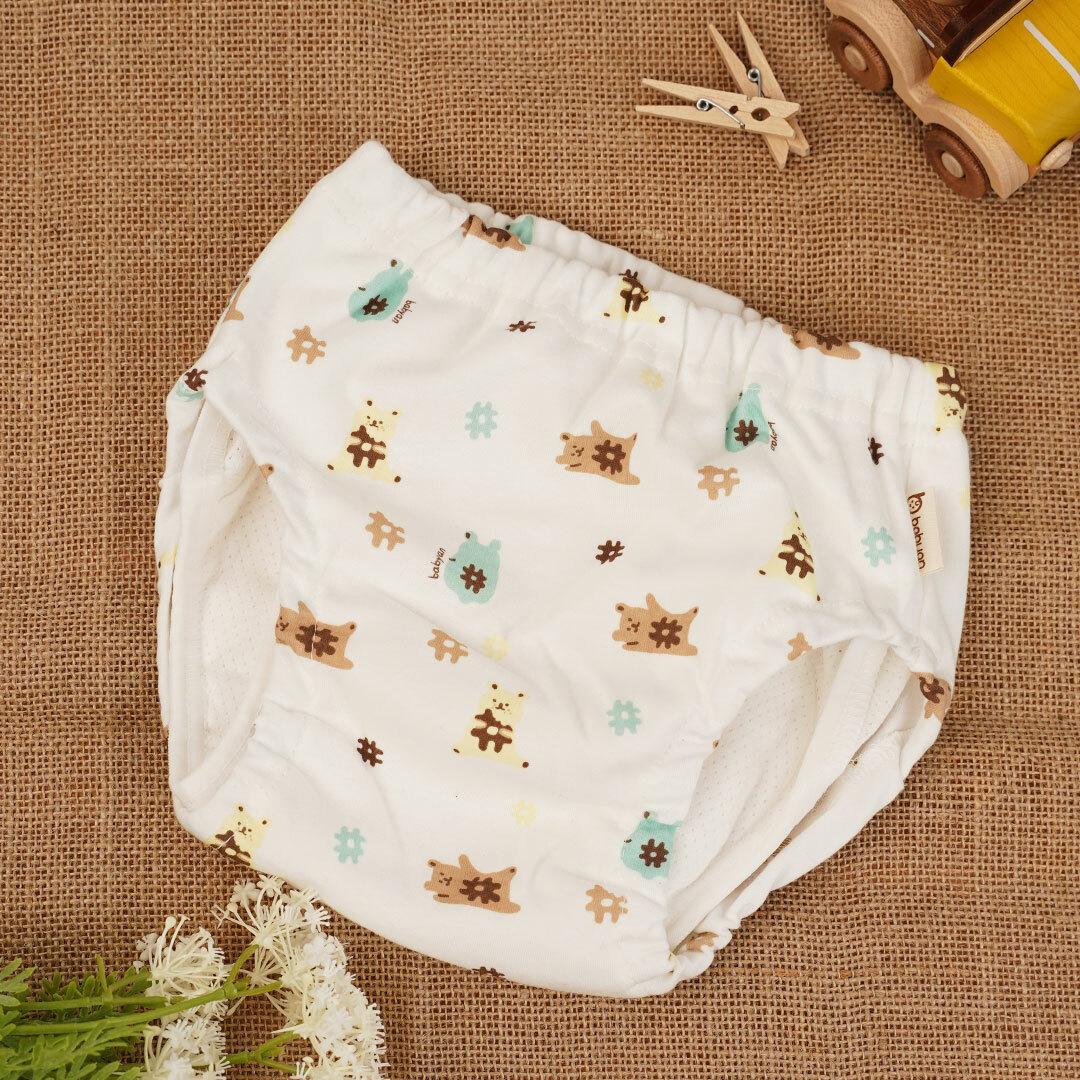 (100-120CC)6層Babyan鬆餅熊學習褲