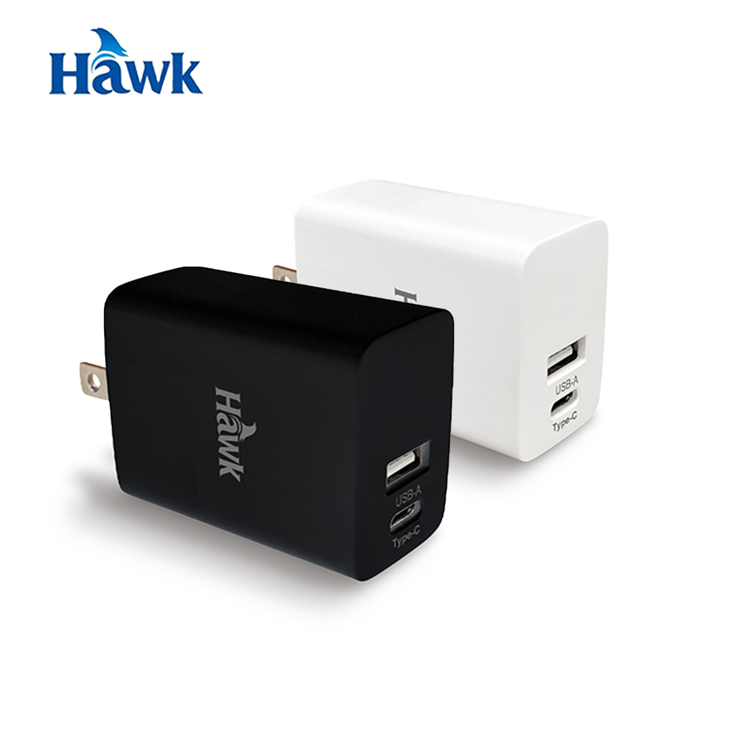 Hawk 45W 高速PD電源供應器/豆腐頭 (黑/白)