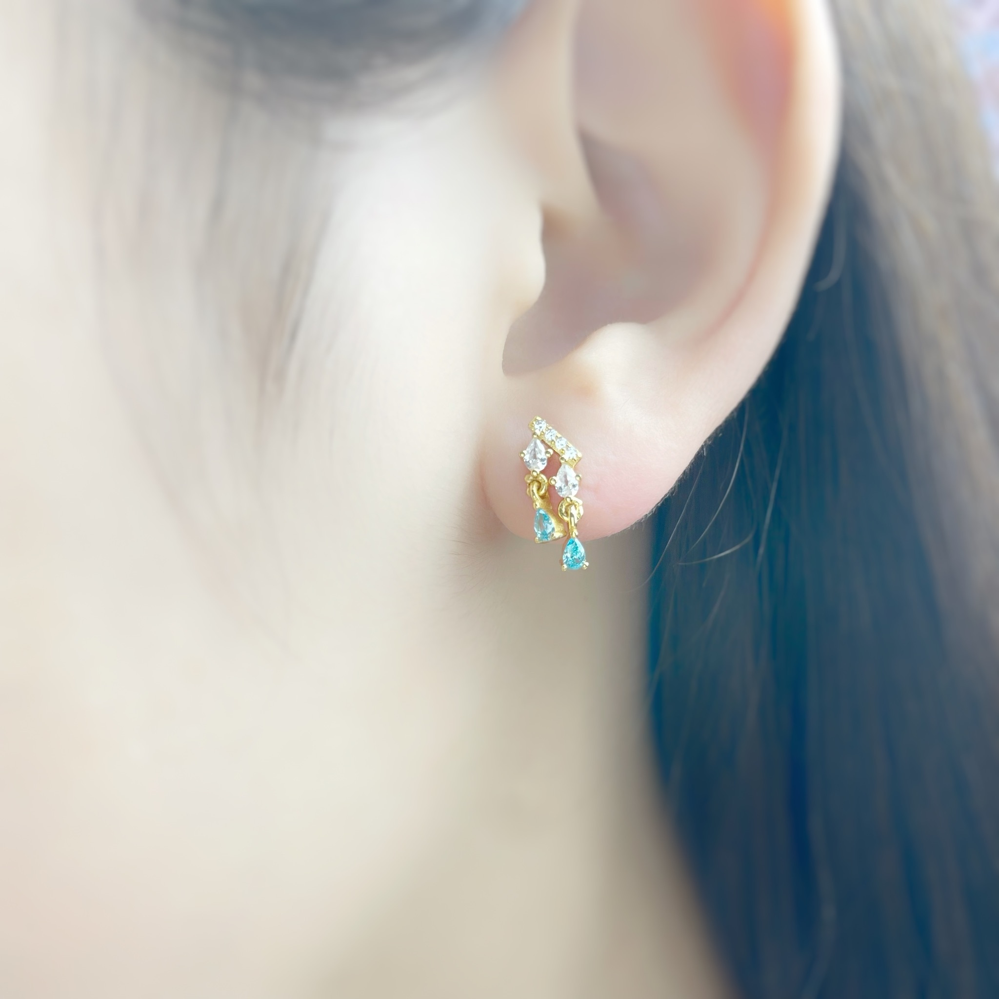 | 925純銀 | 淺藍青睞耳環 | EA0534 |