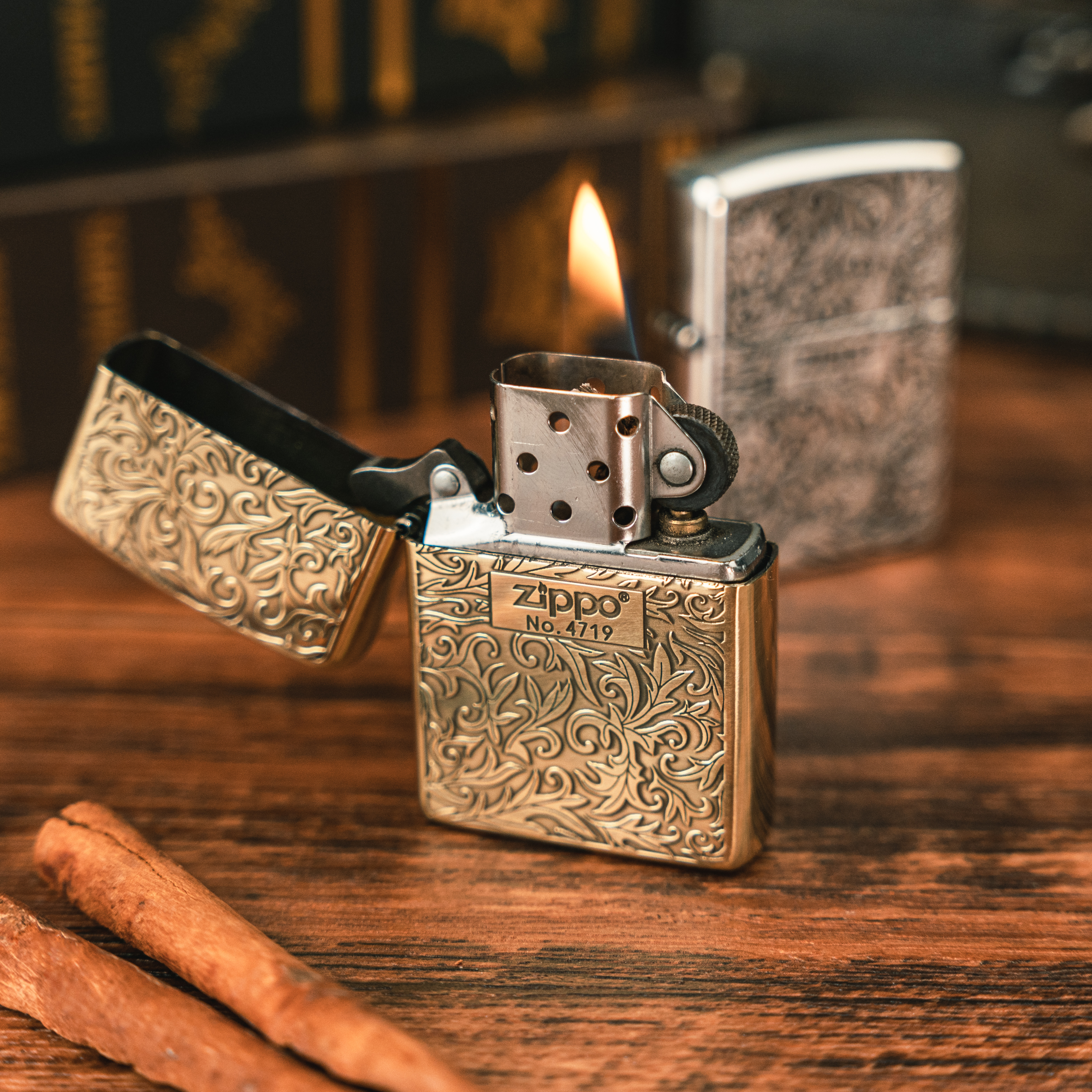 Zippo 日版雙面加工唐草金色打火機(3-19b)| 銅鑼灣希慎&旺角門市現貨