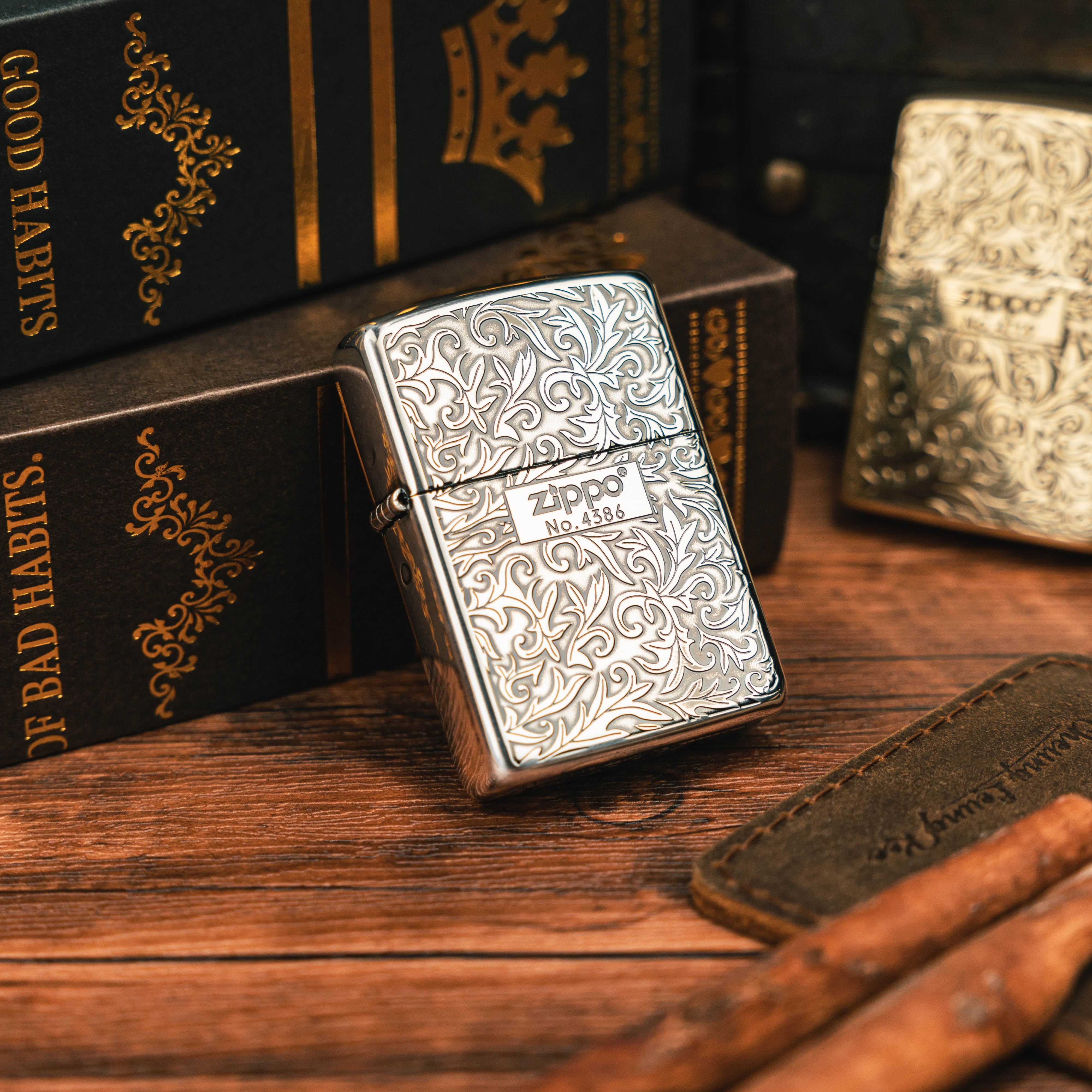 Zippo 日版雙面加工唐草打火機(ZBT-3-19d)|專賣日版，韓版，美版火機