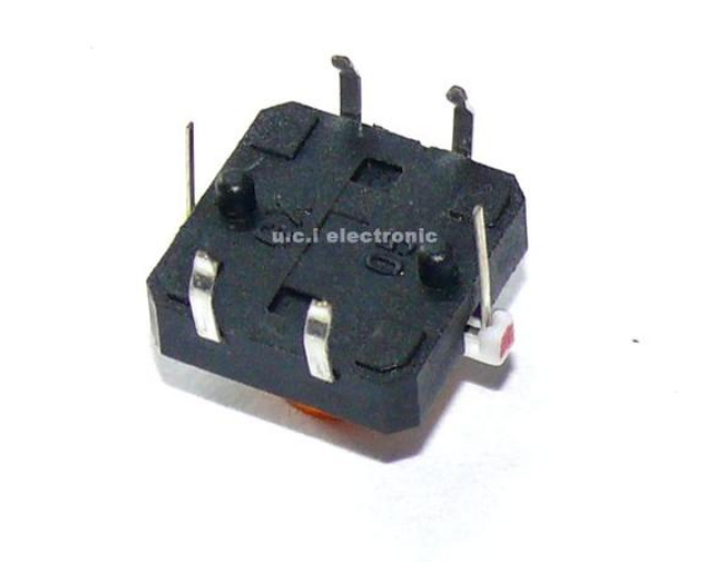 【UCI電子】(2-8) 12*12帶燈 紅黃藍綠白 高亮 12*12LED小型4腳 復位按鍵微動