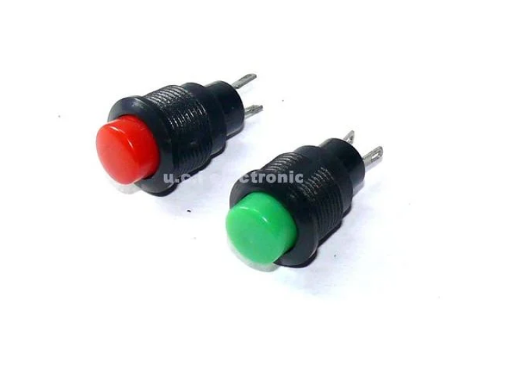 【UCI電子】(H-3) 紅色 R13-502點動復位按鈕 12MM按鈕開關 紅按鈕開關
