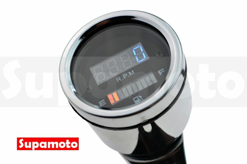 -Supamoto- 雙用 油錶 轉速錶 LED 油表 油量表 電子 二合一 轉速 檔車 通用 改裝 小錶 復古