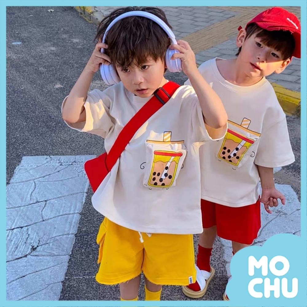 珍珠奶茶短袖上衣親子裝