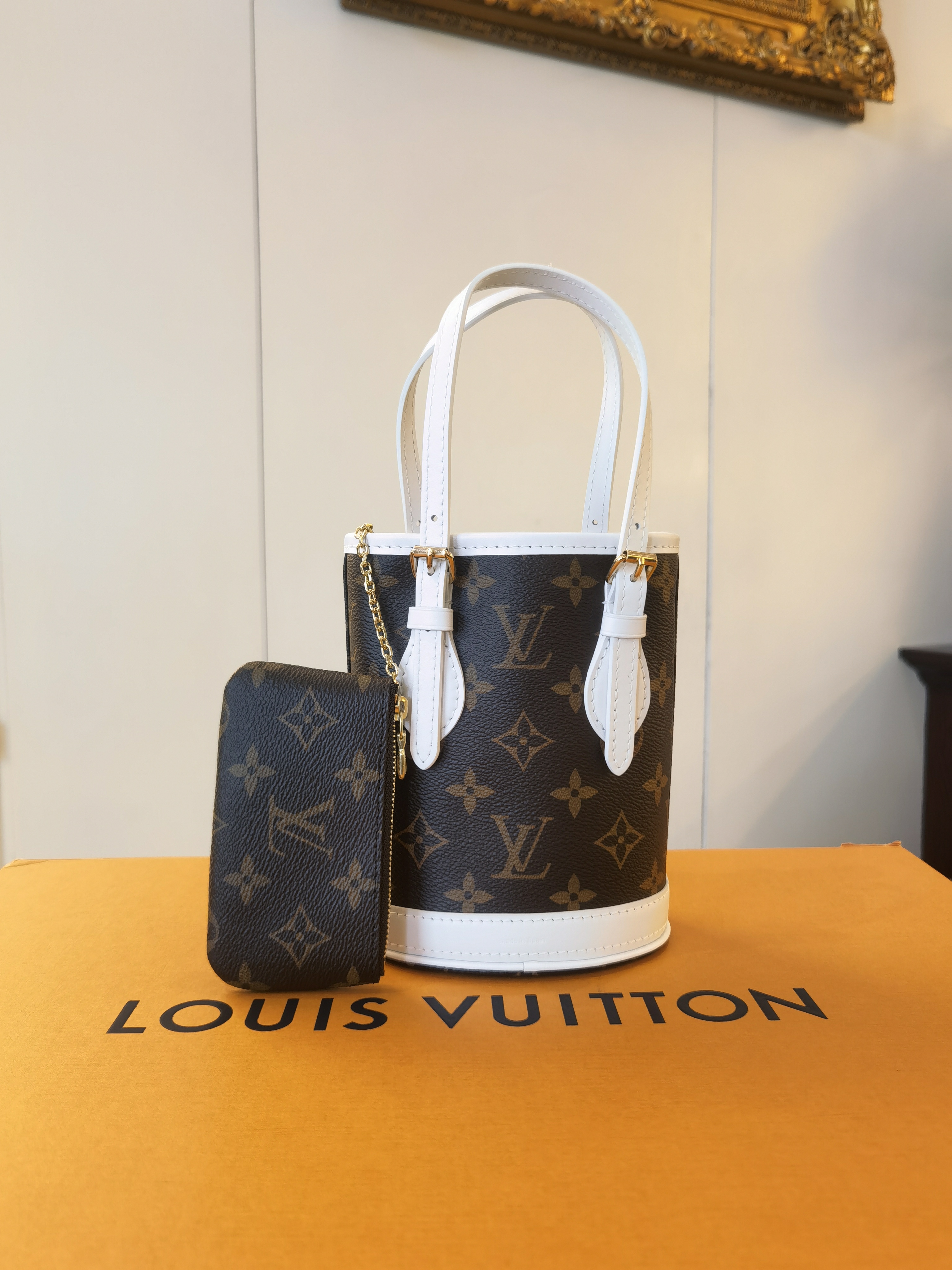 Authenticated Used Louis Vuitton LOUIS VUITTON Nano Bucket Shoulder Bag  M81489 LV Match Collection Monogram Brown 