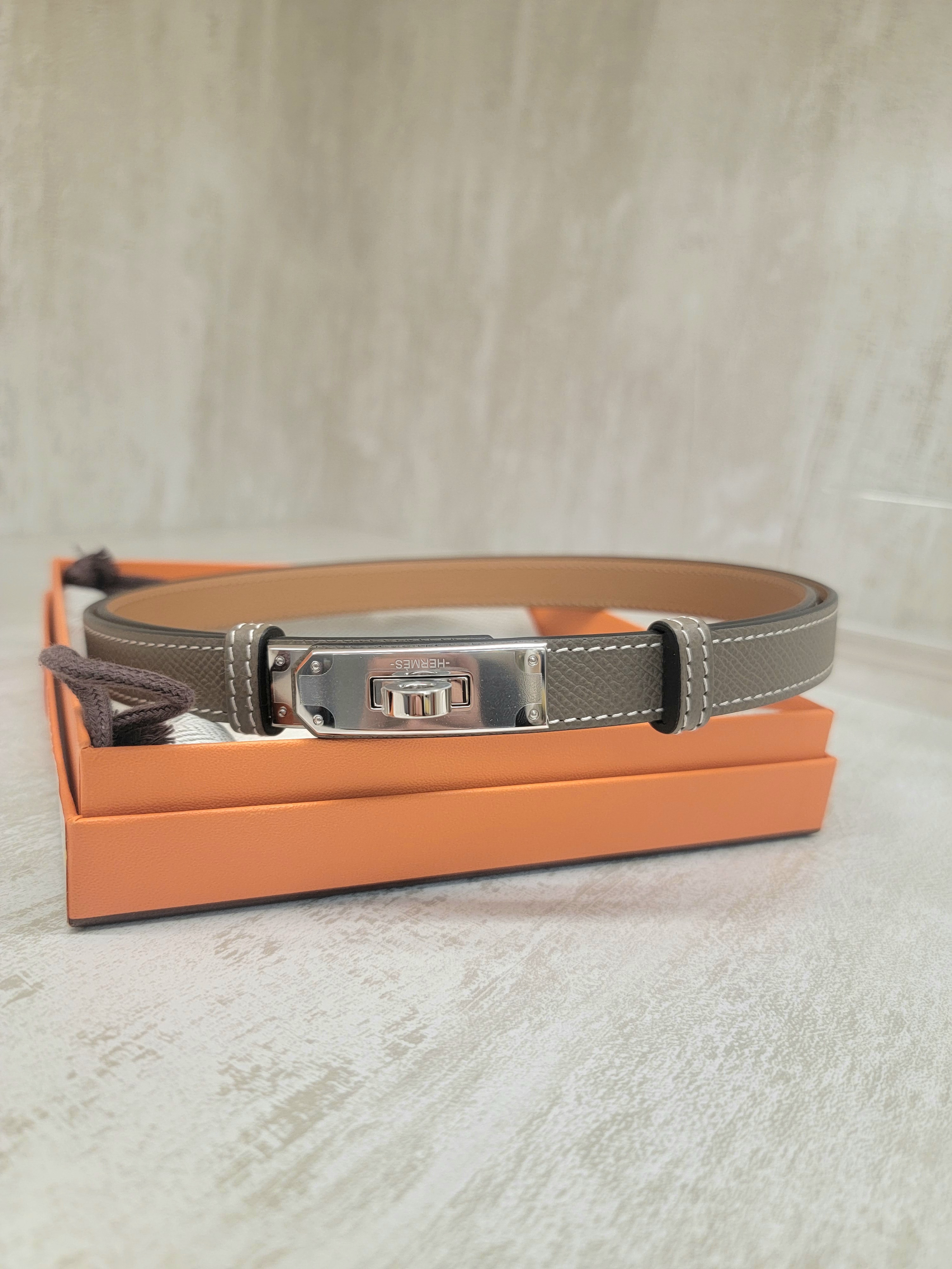 kelly belt 大象灰銀扣 free size