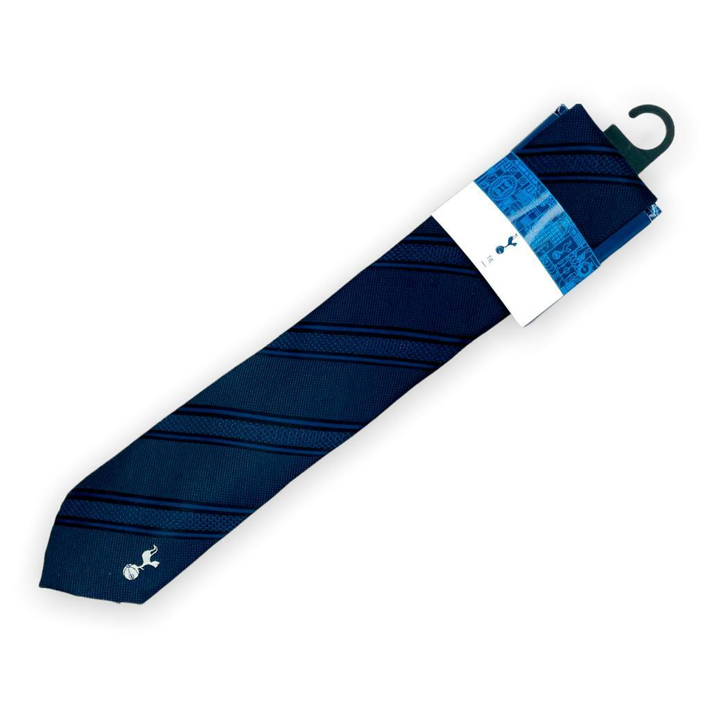 熱刺深藍色斜紋暗花領帶