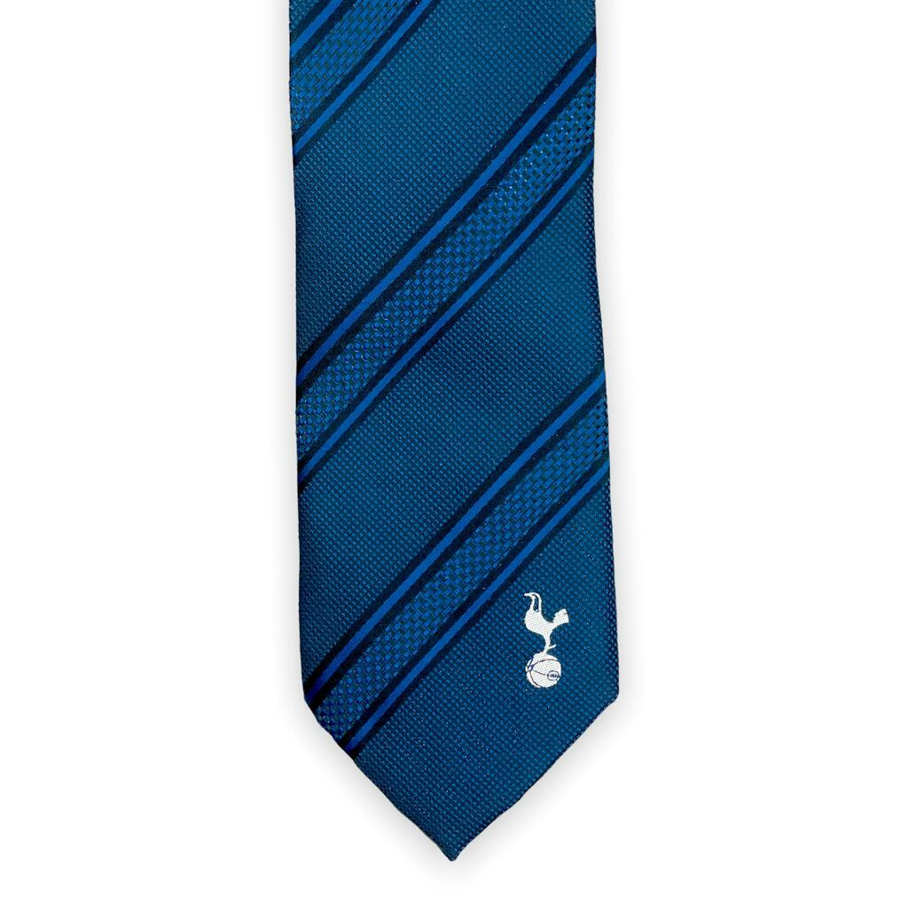 熱刺深藍色斜紋暗花領帶