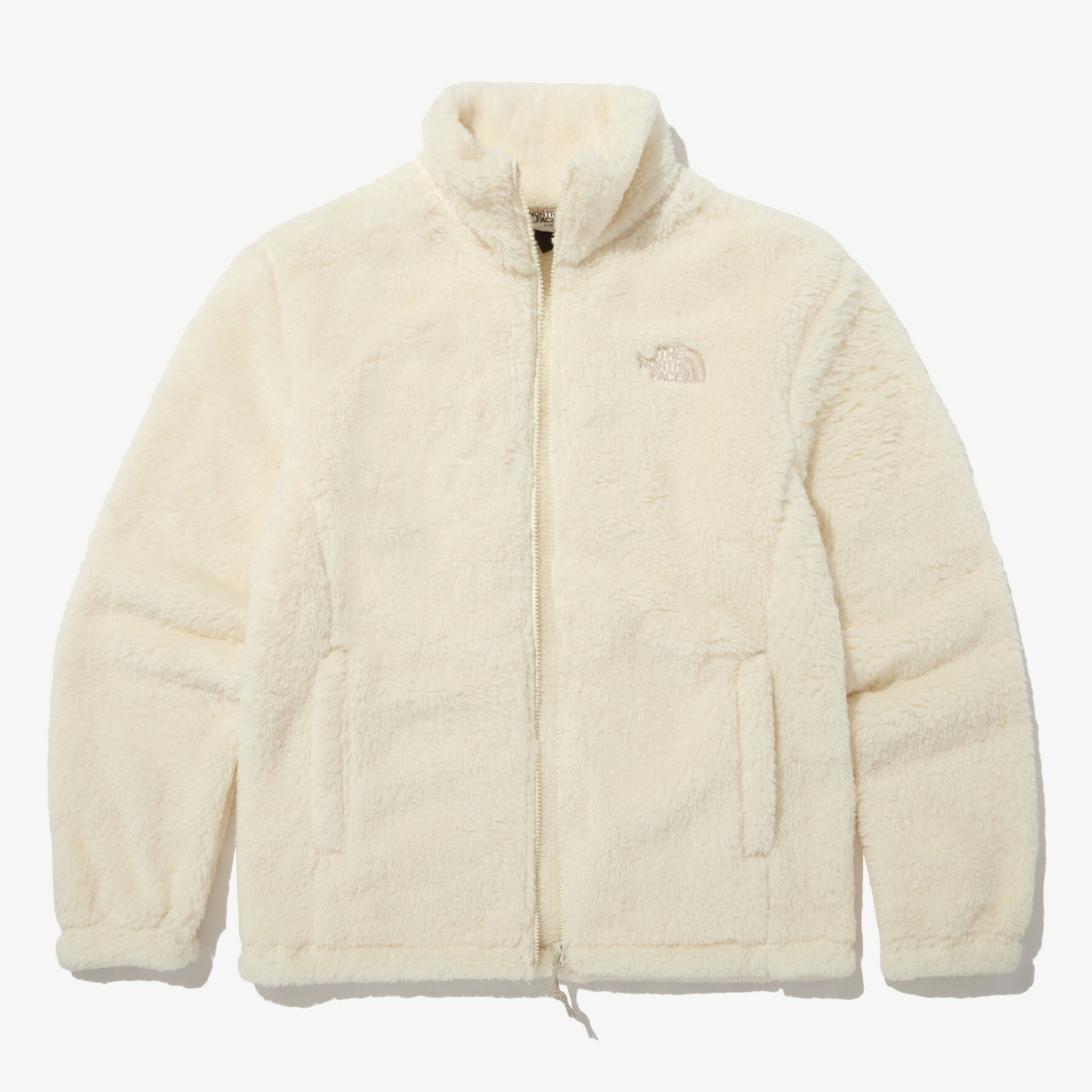 THE NORTH FACE 白標 COMFY FLEECE 絨毛 外套 奶油白 NJ4FN55L