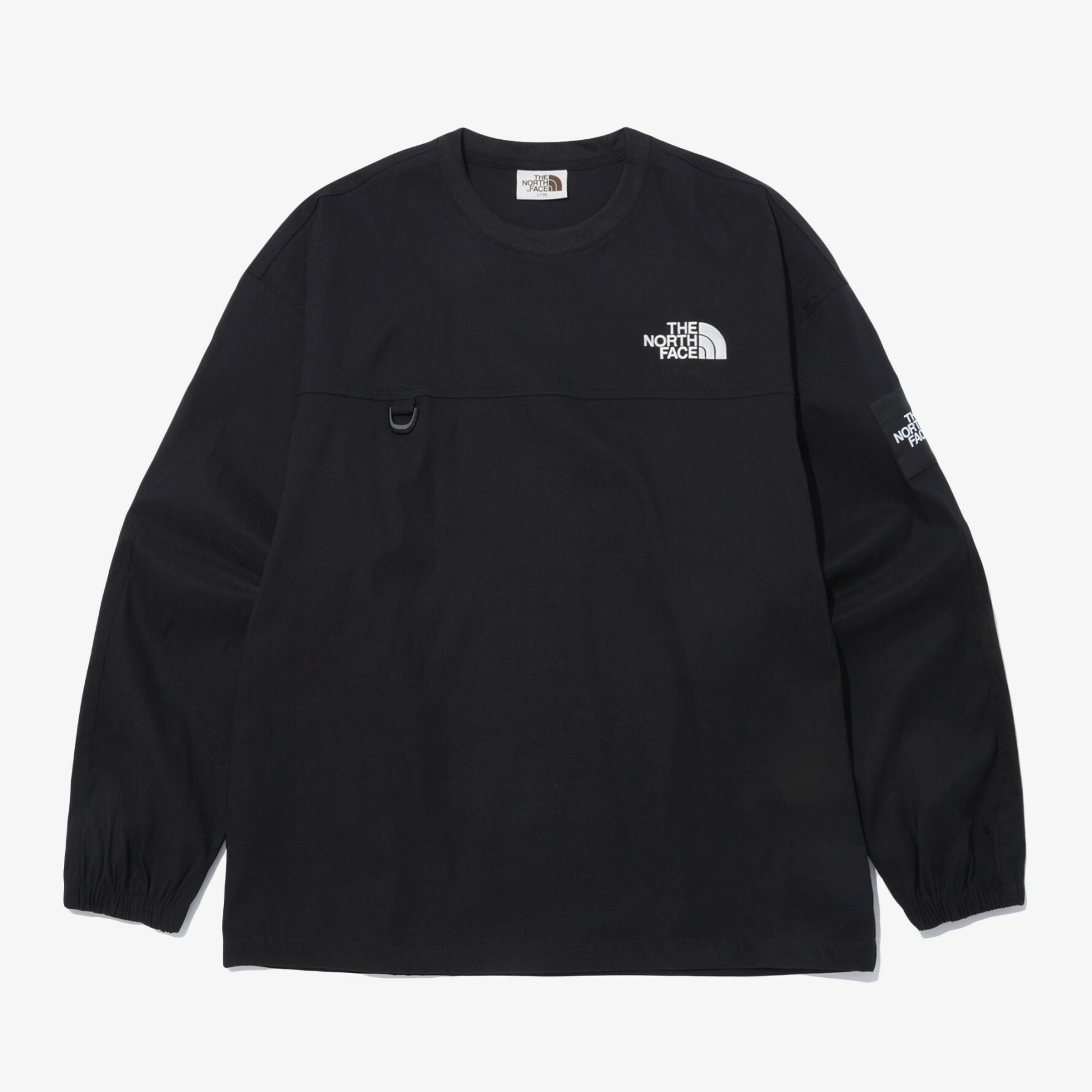 THE NORTH FACE 白標 ALBANY CREWNECK 輕量 尼龍 大學T 黑 NM5MN53J