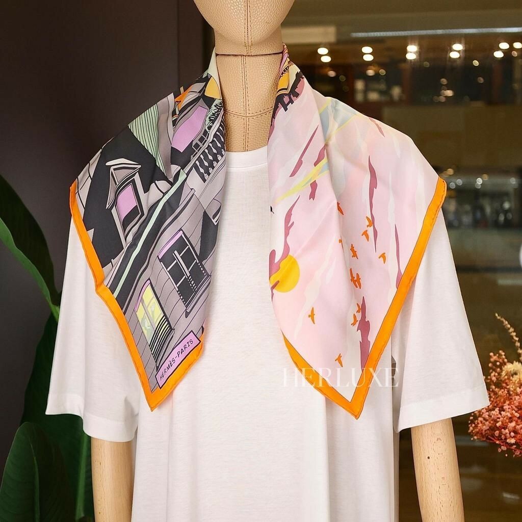 Scarf 100% soie 70 x 70cm