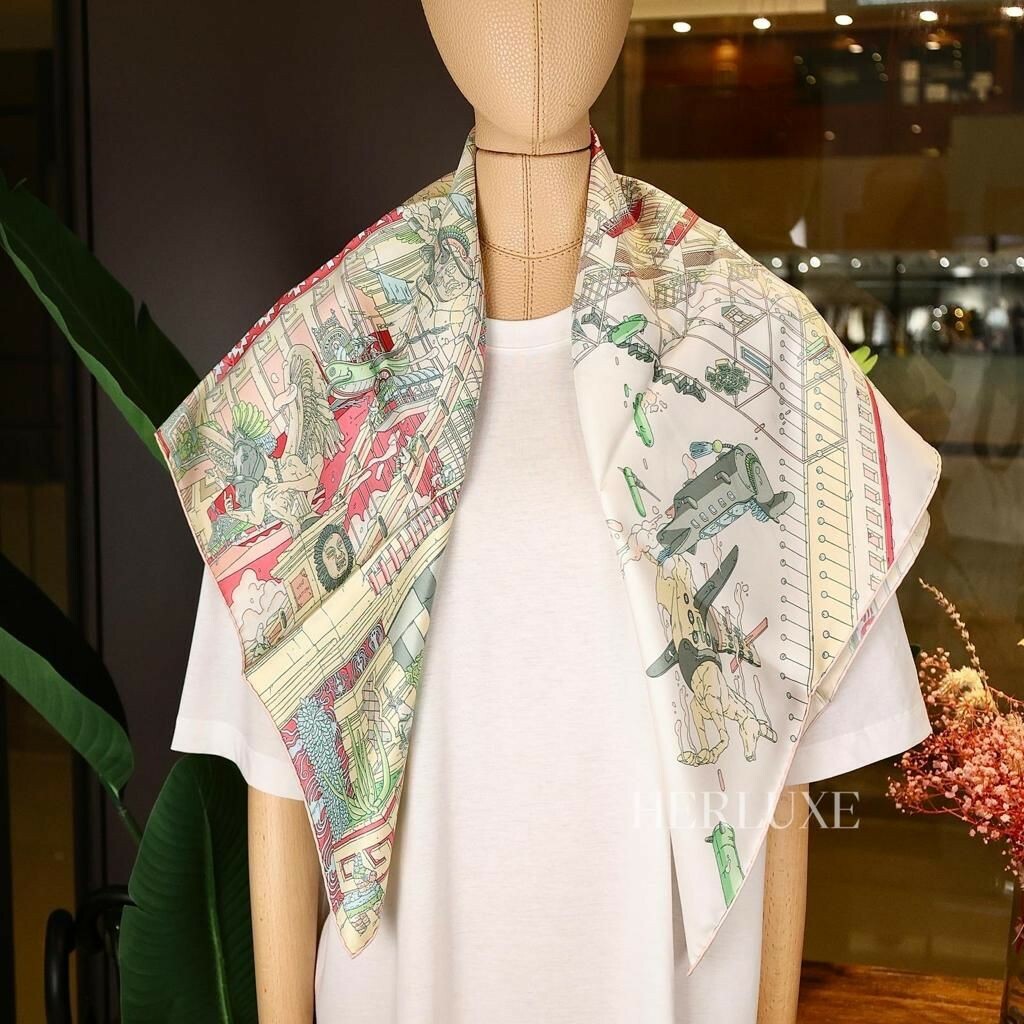 Scarf 100% soie 90 x 90cm