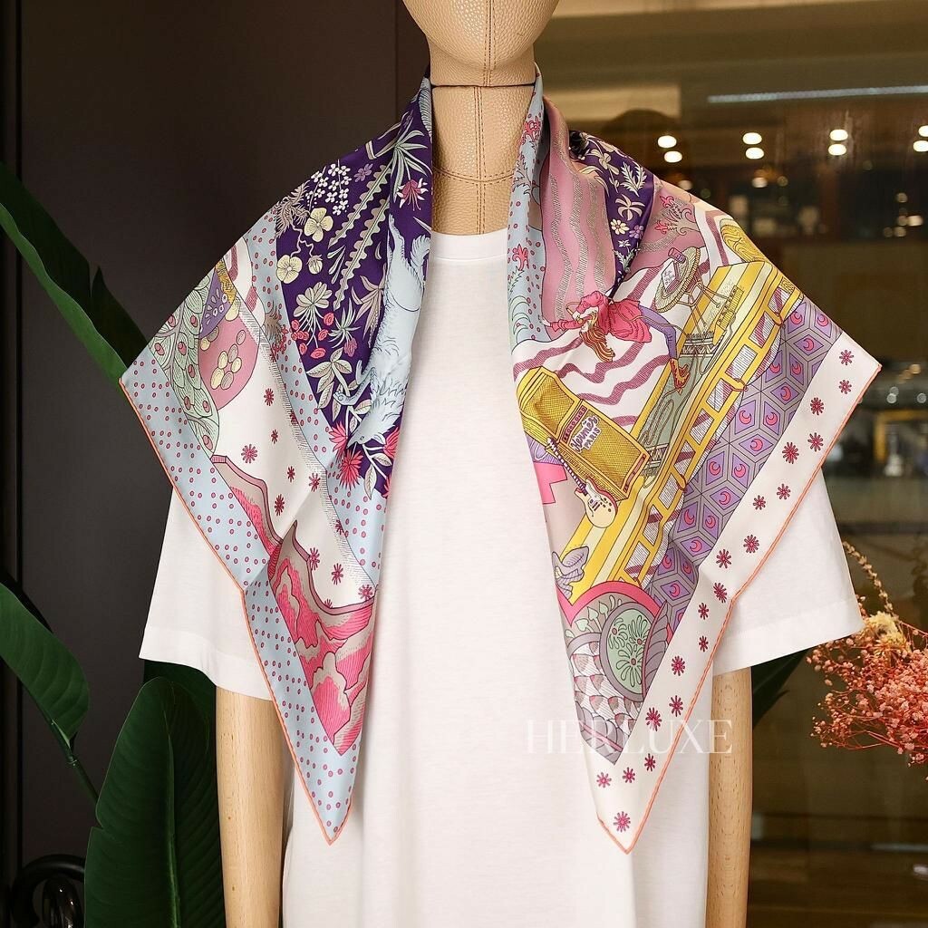 Scarf 100% soie 90 x 90cm