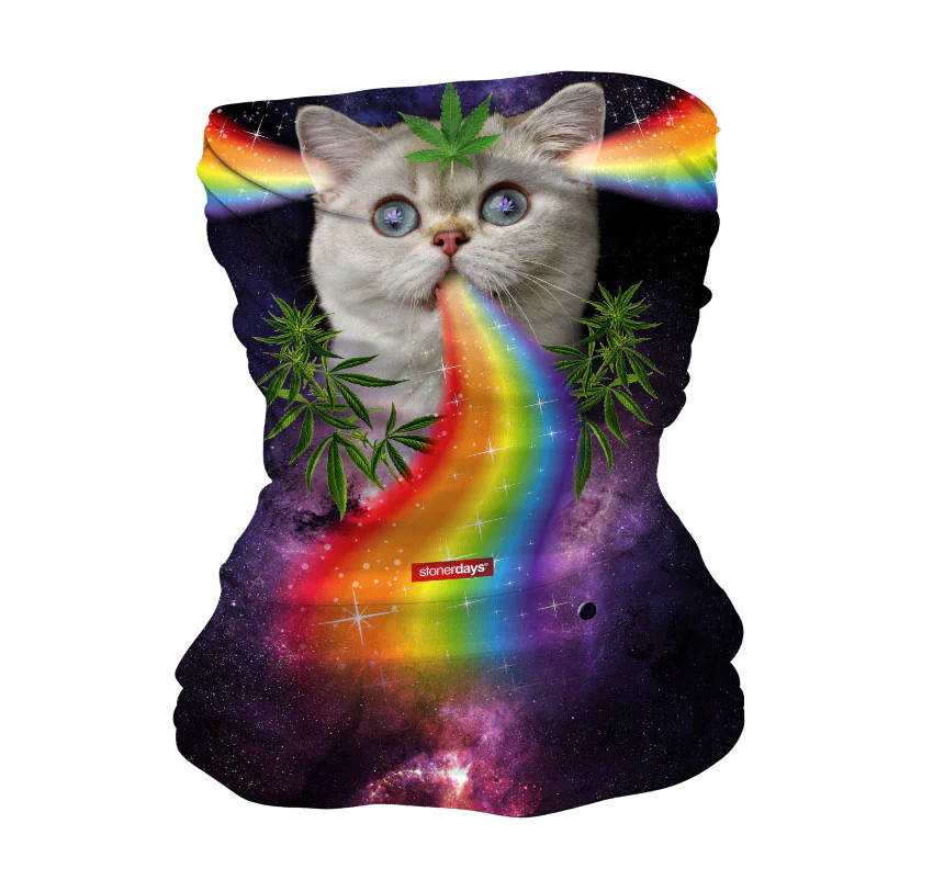 美國StonerDays Rainbow Cat Neck Gaiter 多功能圍脖(彩虹貓)