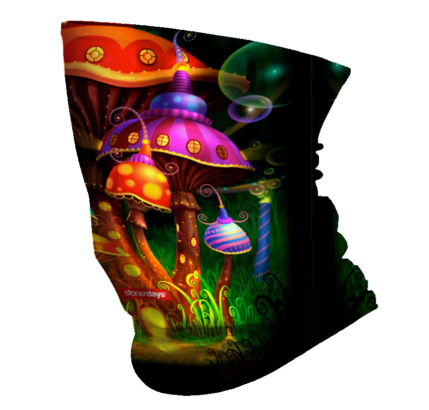 美國StonerDays Shroomin Bright and Colorful Neck Gaiter多功能圍脖(蘑菇們)