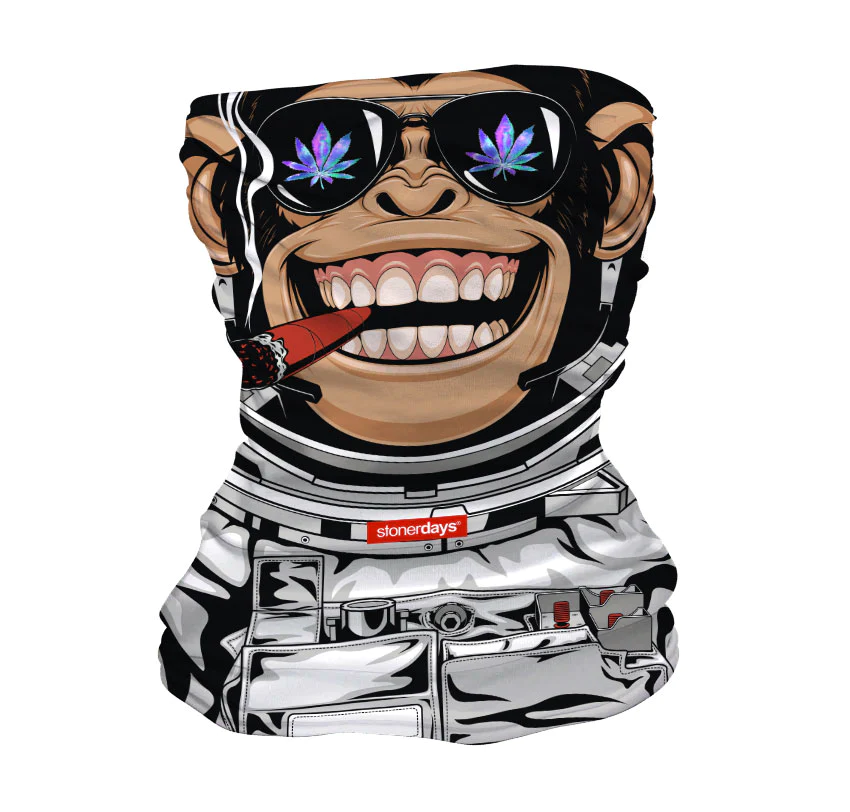 美國StonerDays Space Monkey Smoking Blunt Neck Gaiter 多功能圍脖(猴子)