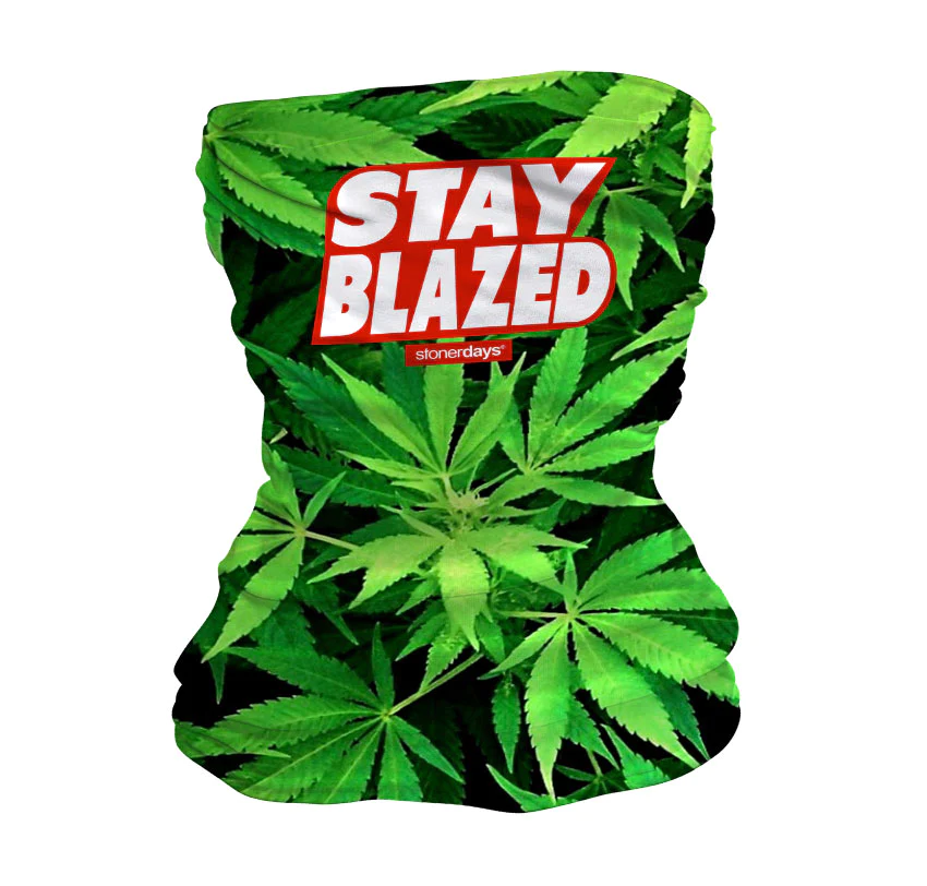 美國StonerDays Stay Blazed Red White Neck Gaiter多功能圍脖(葉子)