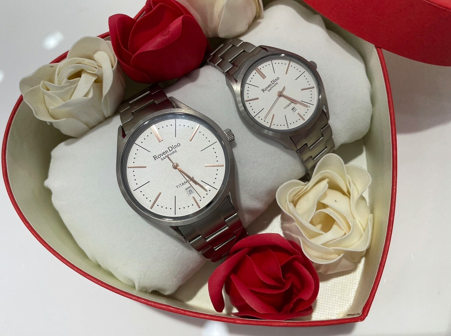 【Roven Dino羅梵迪諾】鈦金屬時尚對錶 RD797TI 41mm / RD798TI 31mm  現代鐘錶