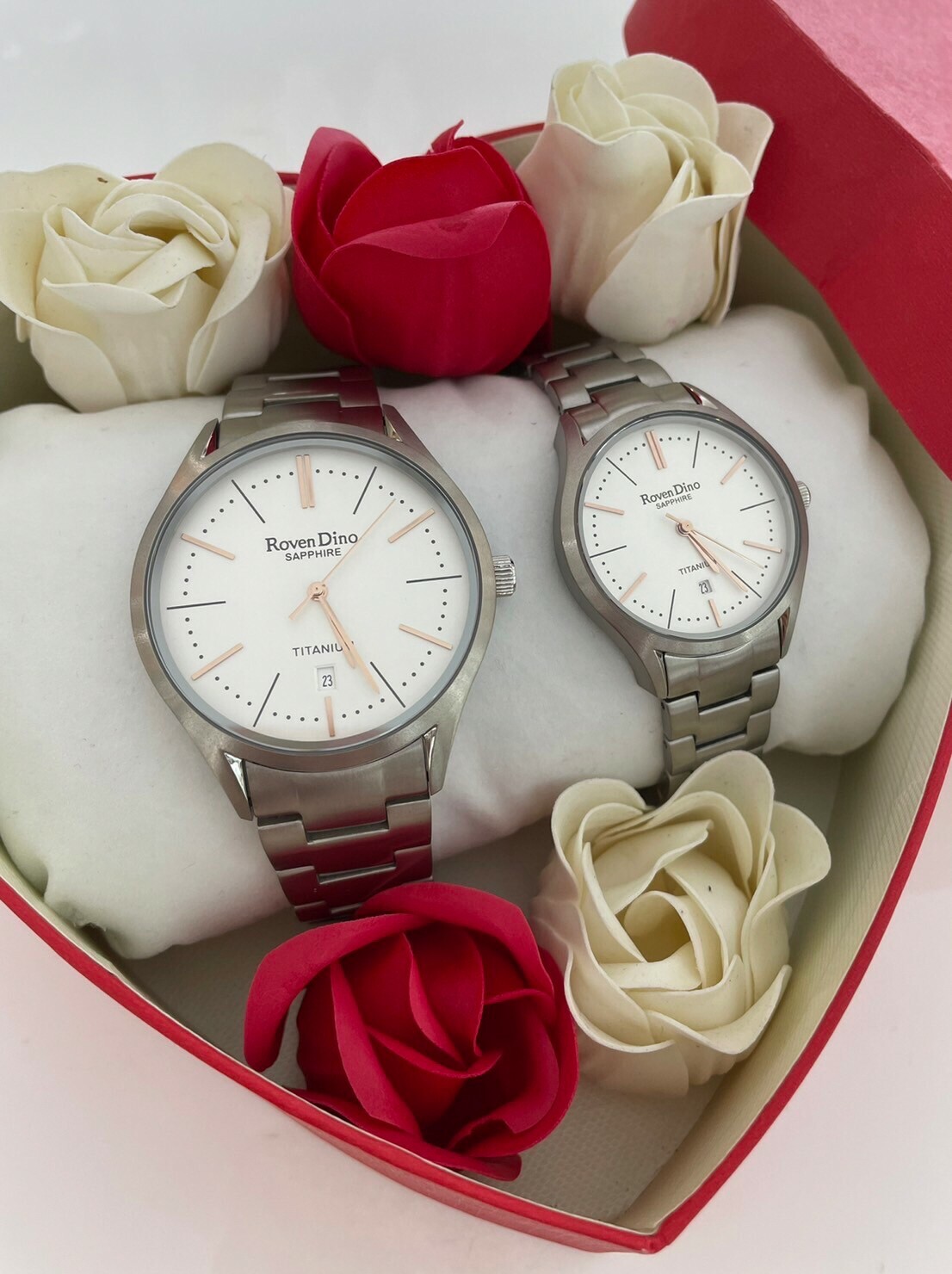 【Roven Dino羅梵迪諾】鈦金屬時尚對錶 RD797TI 41mm / RD798TI 31mm  現代鐘錶