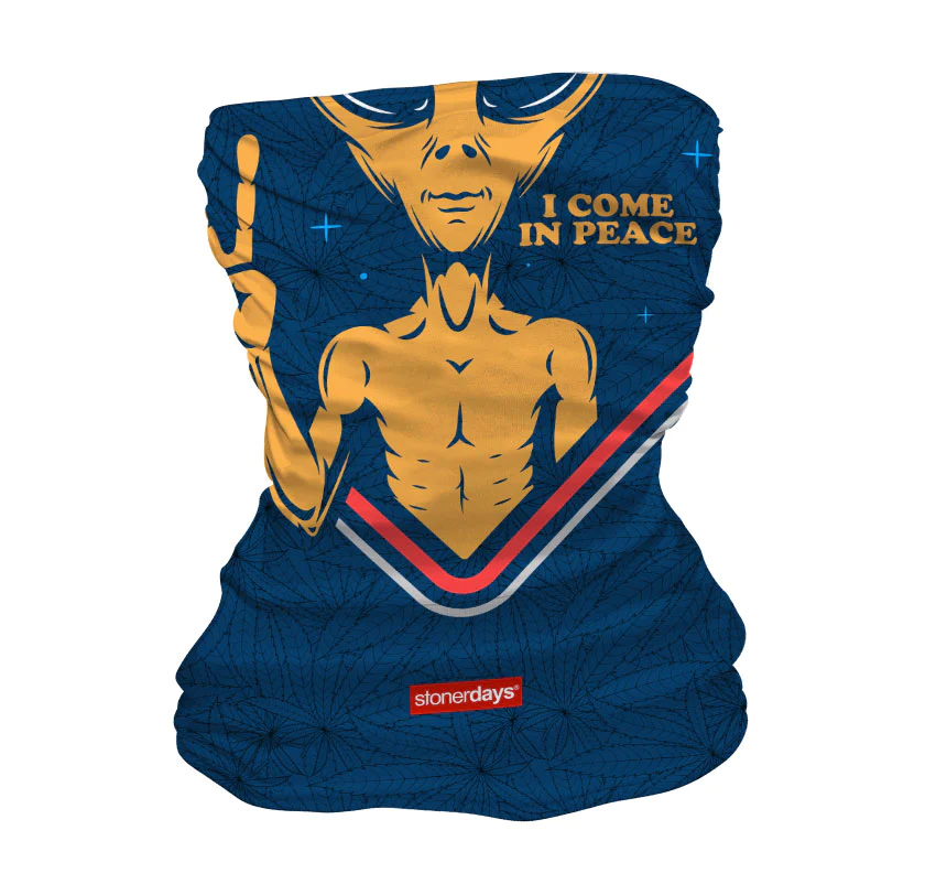 美國StonerDays I Come In Peace Gaiter多功能圍脖(外星人)