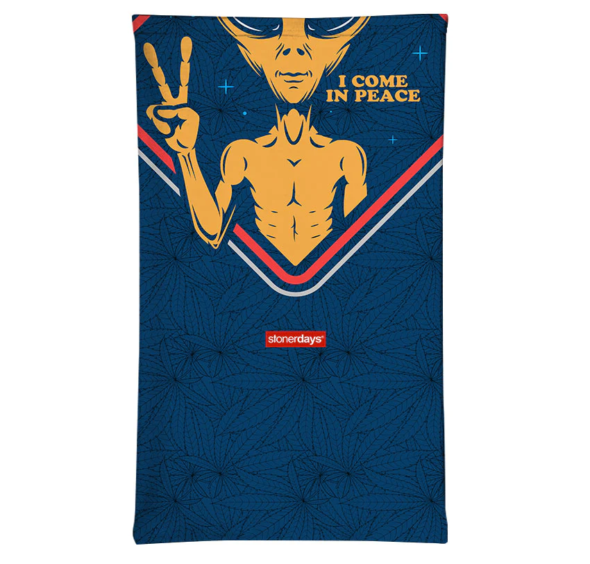 美國StonerDays I Come In Peace Gaiter多功能圍脖(外星人)