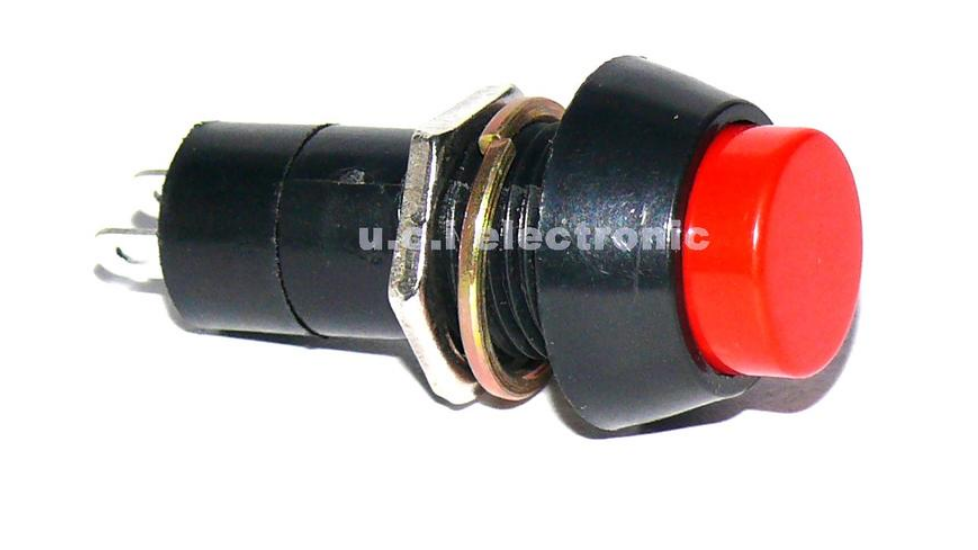 【UCI電子】(2-4) 紅色 PBS-11B 無鎖按鈕開關 PBS-305B 常開按鈕 12MM按鈕開關復位