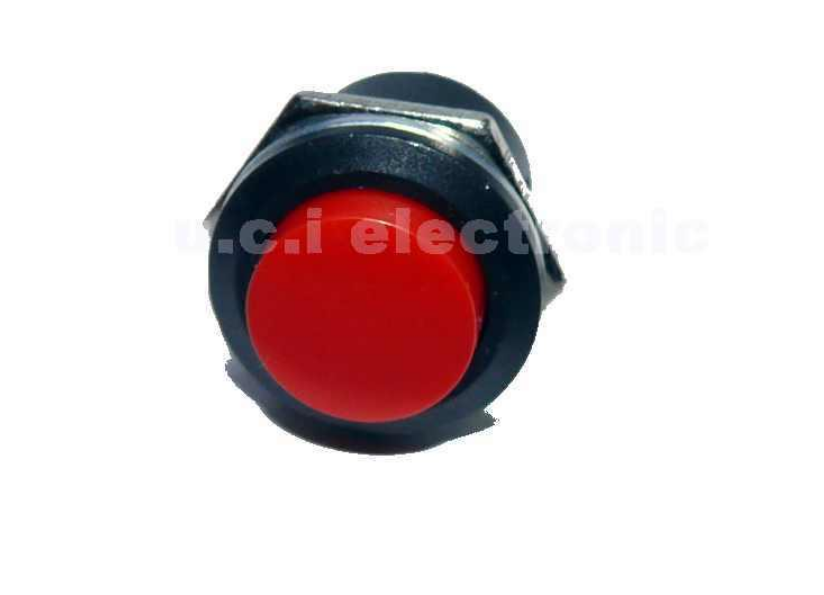 【UCI電子】(2-9) R13-507 紅色 無鎖 16MM自複位按鍵開關 圓形不自鎖按鈕點動開關