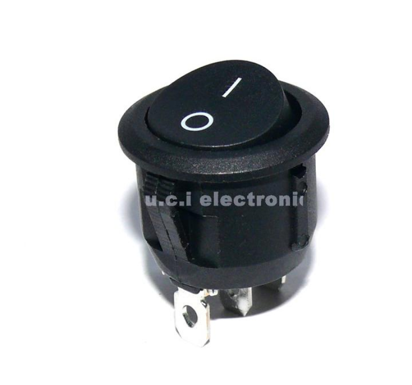 【UCI電子】(2-9) KCD1-201 開孔20MM 三腳兩檔 圓形船型開關 電源開關6A250V