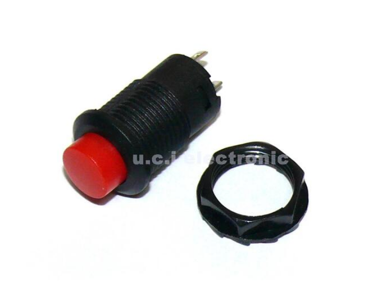 【UCI電子】(2-9) DS-428/425A 紅色 DS428 圓形按鈕開關 帶鎖 自鎖開關