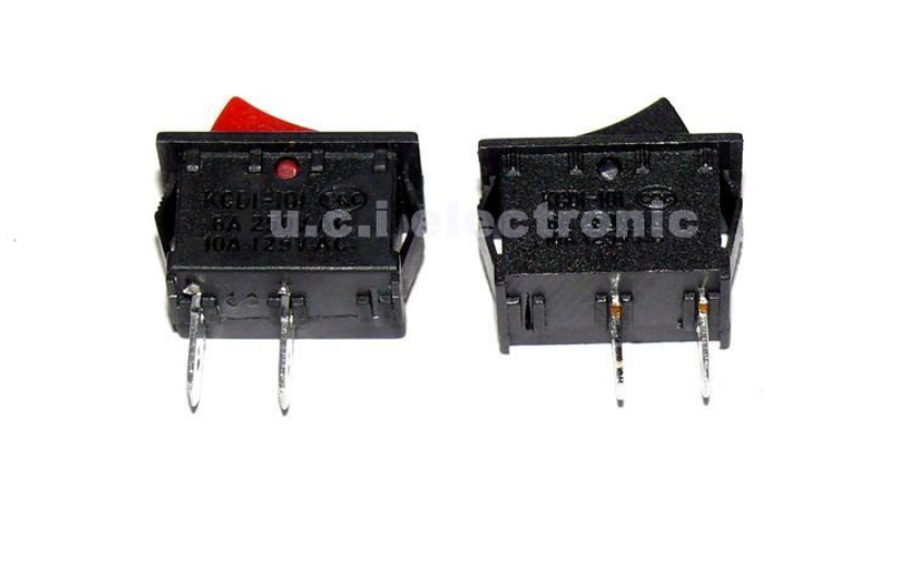 【UCI電子】(2-5) 船型開關 117S 船形開關 15*21MM 銅腳 250VAC/6A 兩腳