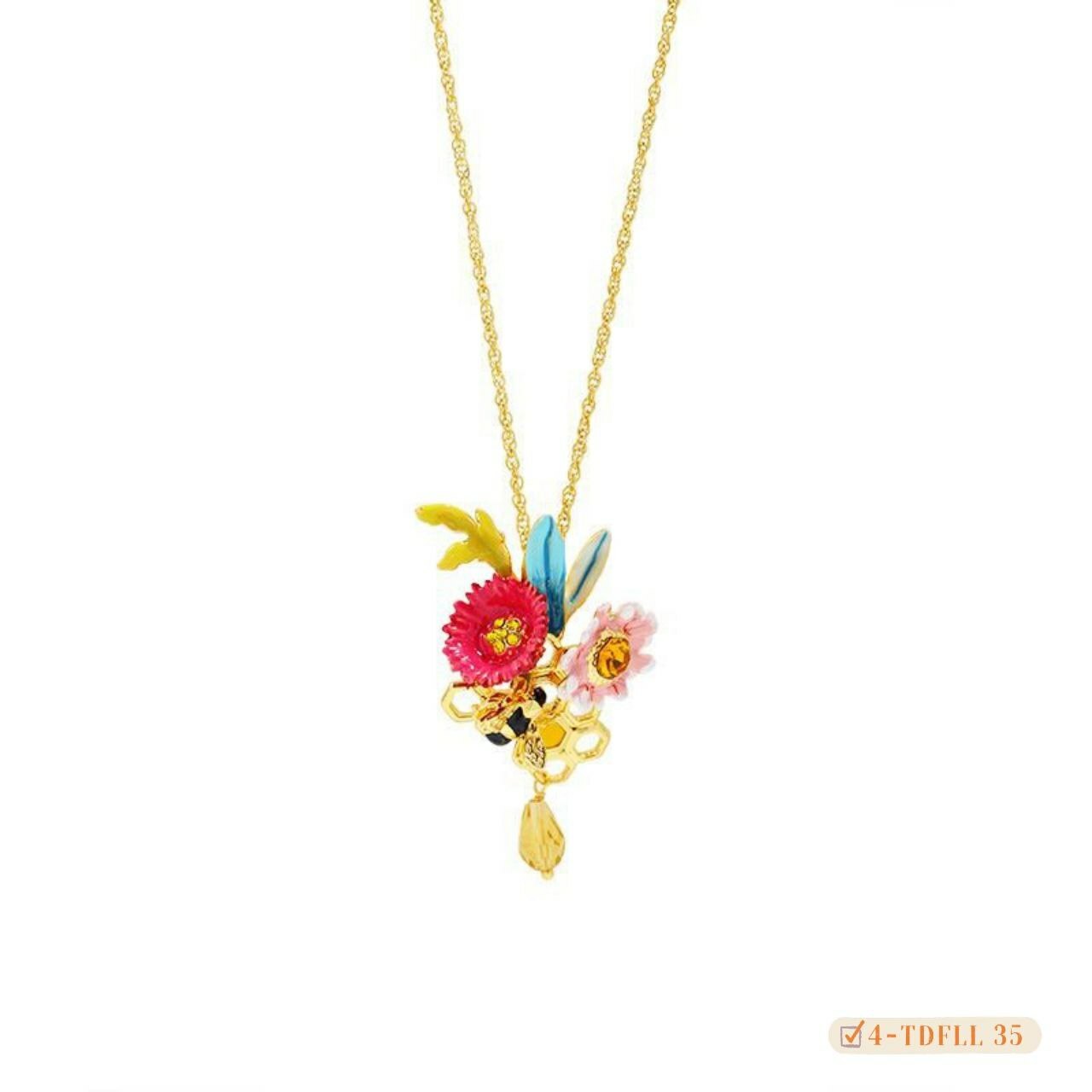 #珐琅彩 #鲜花和蜂巢 耳钉 耳夹 项链