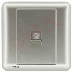 西門子 DELTA®seata 單位電話插座 RJ11(白/銀)