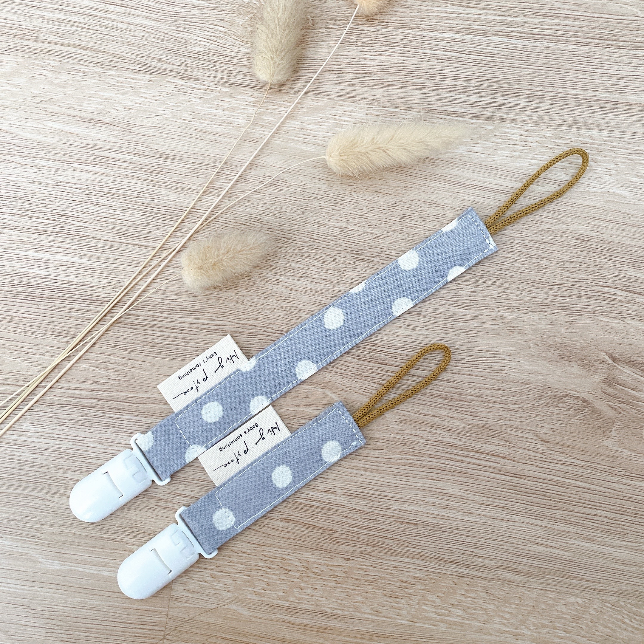 Hi Y.P store-短版鱷魚夾-灰色波點