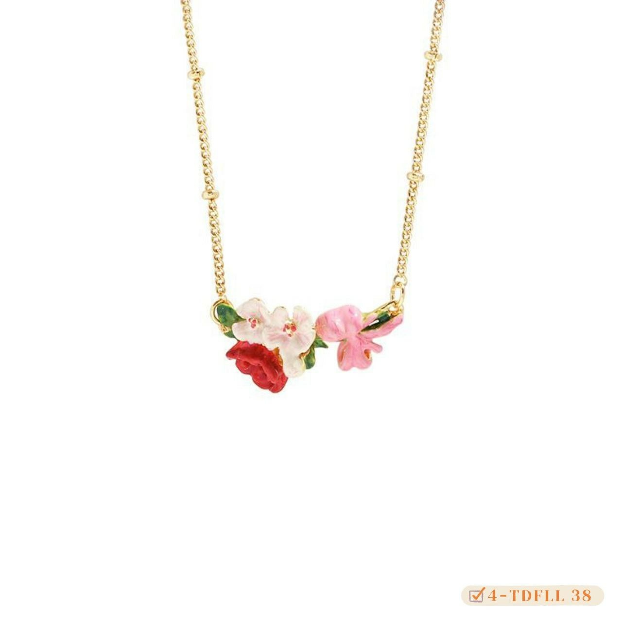#珐琅釉红玫瑰  #蝴蝶结与玫瑰红花白花   耳钉 耳夹 项链 手链 戒指
