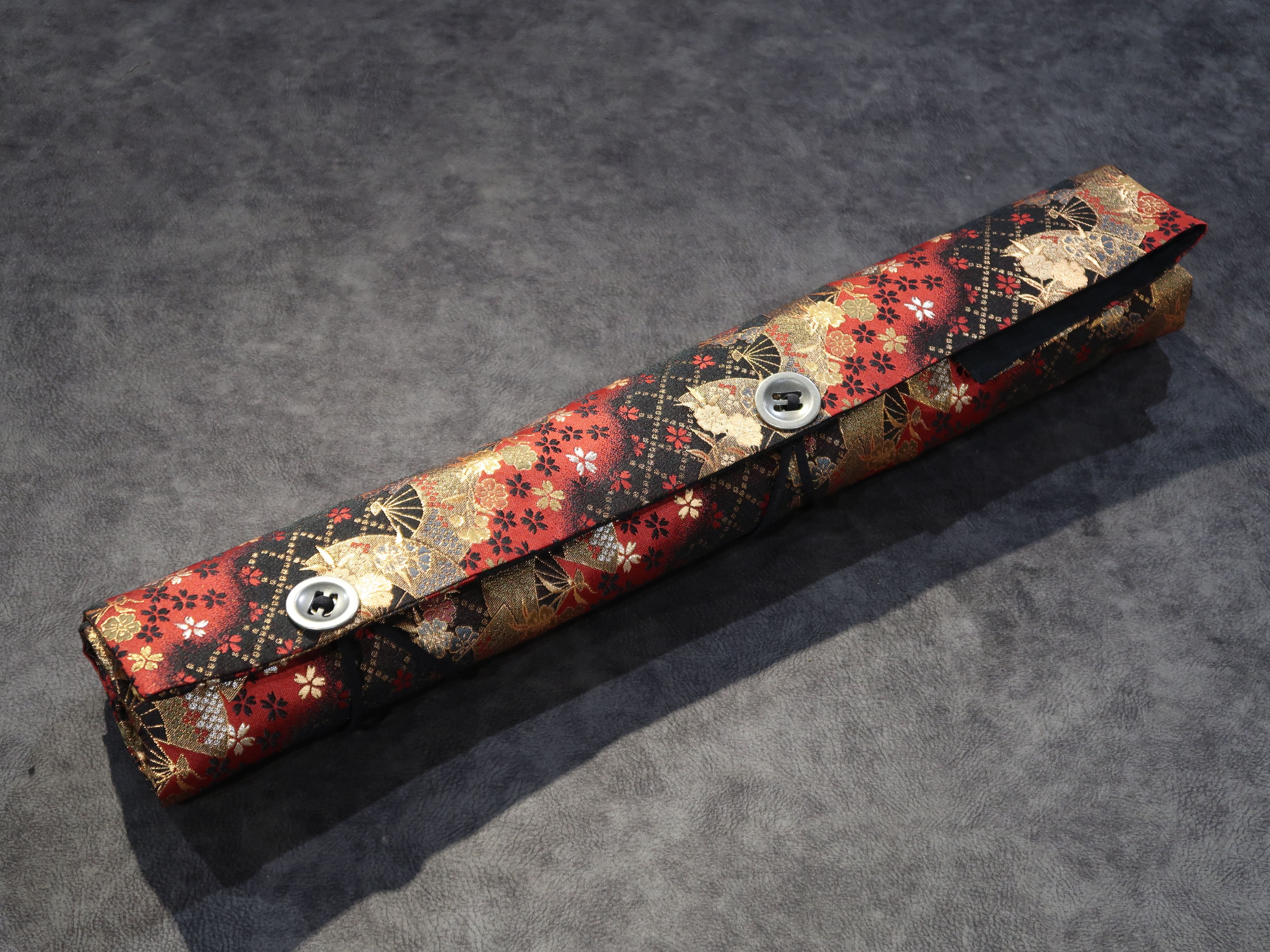 京都西陣織 刀袋 扇面に小桜  (5本入)